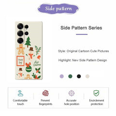 For Samsung Galaxy S25 Ultra Case Christmas Snowman Pattern Printing Straight Edge TPU Phone Back Cover