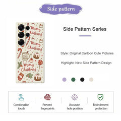 For Samsung Galaxy S25 Ultra Case Merry Christmas Pattern Printing Straight Edge TPU Phone Back Cover