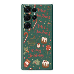 For Samsung Galaxy S25 Ultra Case Merry Christmas Pattern Printing Straight Edge TPU Phone Back Cover