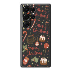 For Samsung Galaxy S25 Ultra Case Merry Christmas Pattern Printing Straight Edge TPU Phone Back Cover