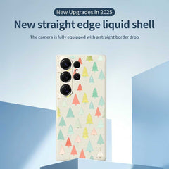 Coque arrière en TPU pour Samsung Galaxy S25 Ultra, motif arbres colorés, bord droit 