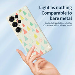 Coque arrière en TPU pour Samsung Galaxy S25 Ultra, motif arbres colorés, bord droit 