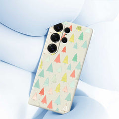 Coque arrière en TPU pour Samsung Galaxy S25 Ultra, motif arbres colorés, bord droit 