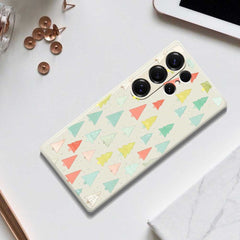 Coque arrière en TPU pour Samsung Galaxy S25 Ultra, motif arbres colorés, bord droit 
