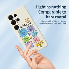 For Samsung Galaxy S25 Ultra Case Colored Sticky Notes Pattern Printing Straight Edge TPU Phone Back Cover