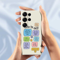 For Samsung Galaxy S25 Ultra Case Colored Sticky Notes Pattern Printing Straight Edge TPU Phone Back Cover