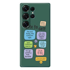 For Samsung Galaxy S25 Ultra Case Colored Sticky Notes Pattern Printing Straight Edge TPU Phone Back Cover