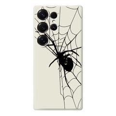 Für Samsung Galaxy S25 Ultra Hülle Spinnenmuster Druck Gerade Kante TPU Telefon Rückseite 