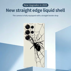 Für Samsung Galaxy S25 Ultra Hülle Spinnenmuster Druck Gerade Kante TPU Telefon Rückseite 
