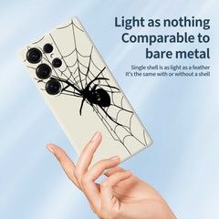 Für Samsung Galaxy S25 Ultra Hülle Spinnenmuster Druck Gerade Kante TPU Telefon Rückseite 