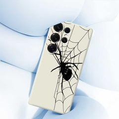 Für Samsung Galaxy S25 Ultra Hülle Spinnenmuster Druck Gerade Kante TPU Telefon Rückseite 