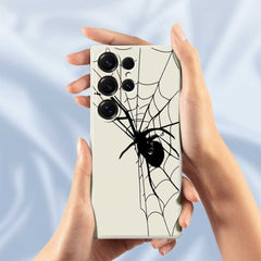 Für Samsung Galaxy S25 Ultra Hülle Spinnenmuster Druck Gerade Kante TPU Telefon Rückseite 