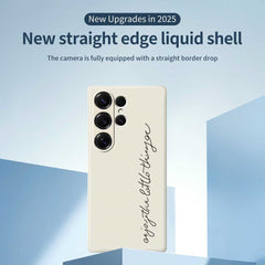 Für Samsung Galaxy S25 Ultra Hülle WordArt Musterdruck Gerade Kante TPU Telefon Rückseite 