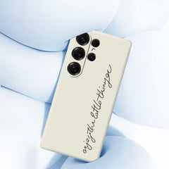 Für Samsung Galaxy S25 Ultra Hülle WordArt Musterdruck Gerade Kante TPU Telefon Rückseite 