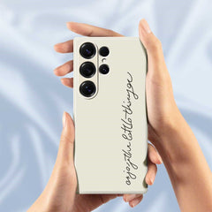 Für Samsung Galaxy S25 Ultra Hülle WordArt Musterdruck Gerade Kante TPU Telefon Rückseite 