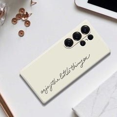 Für Samsung Galaxy S25 Ultra Hülle WordArt Musterdruck Gerade Kante TPU Telefon Rückseite 