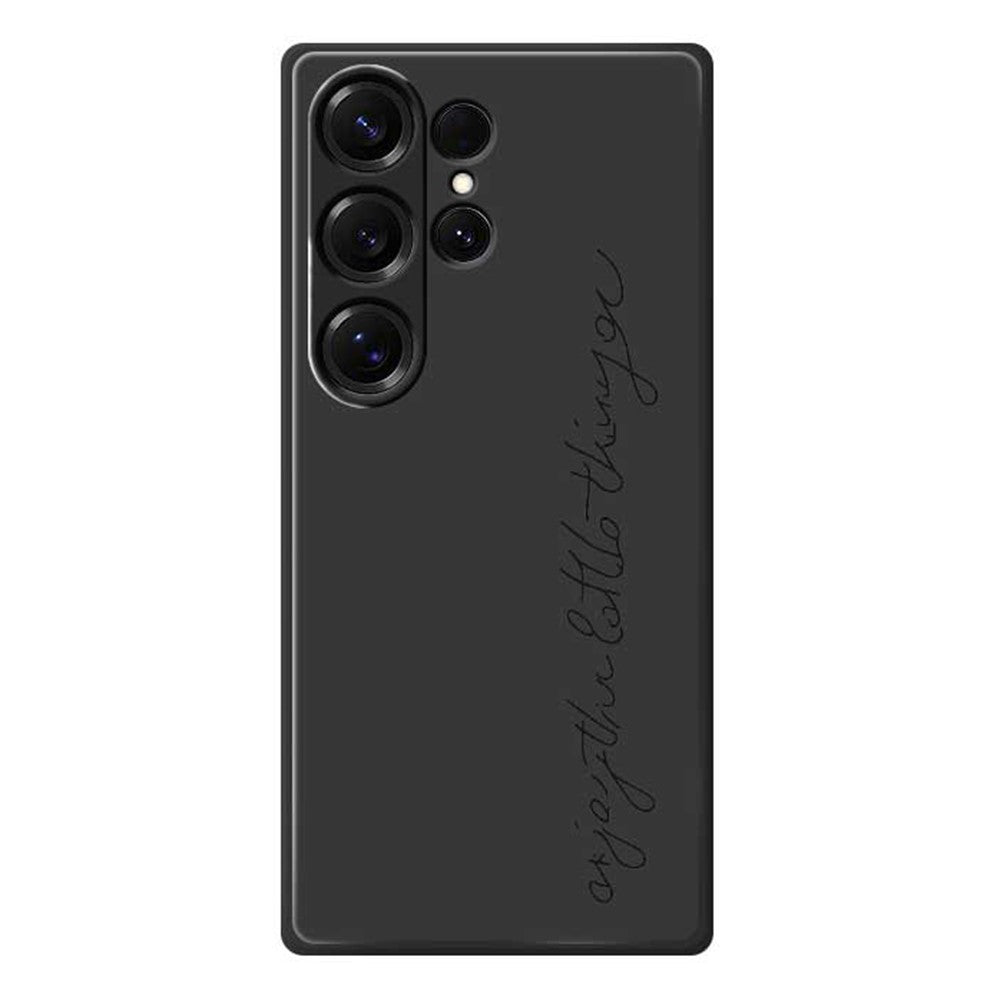 Für Samsung Galaxy S25 Ultra Hülle WordArt Musterdruck Gerade Kante TPU Telefon Rückseite 