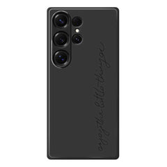 Für Samsung Galaxy S25 Ultra Hülle WordArt Musterdruck Gerade Kante TPU Telefon Rückseite 
