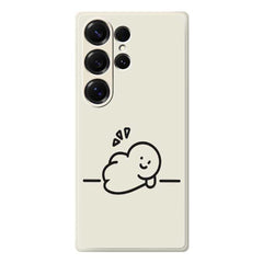 Coque arrière en TPU pour Samsung Galaxy S25 Ultra, motif bonhomme allumette, bord droit, impression 