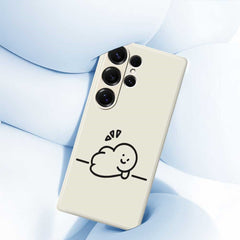 Coque arrière en TPU pour Samsung Galaxy S25 Ultra, motif bonhomme allumette, bord droit, impression 