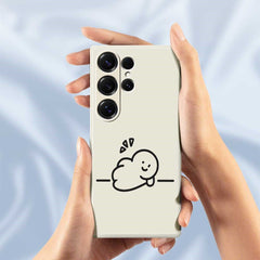 Coque arrière en TPU pour Samsung Galaxy S25 Ultra, motif bonhomme allumette, bord droit, impression 
