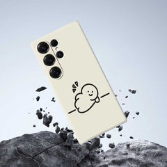 Coque arrière en TPU pour Samsung Galaxy S25 Ultra, motif bonhomme allumette, bord droit, impression 