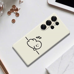 Coque arrière en TPU pour Samsung Galaxy S25 Ultra, motif bonhomme allumette, bord droit, impression 