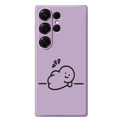 Coque arrière en TPU pour Samsung Galaxy S25 Ultra, motif bonhomme allumette, bord droit, impression 