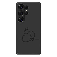 Coque arrière en TPU pour Samsung Galaxy S25 Ultra, motif bonhomme allumette, bord droit, impression 