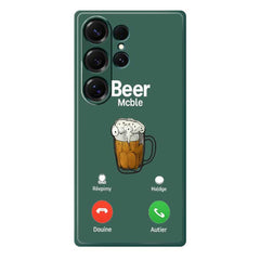 Für Samsung Galaxy S25 Ultra Hülle Biermuster Druck Gerade Kante TPU Telefon Rückseite 