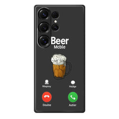 Für Samsung Galaxy S25 Ultra Hülle Biermuster Druck Gerade Kante TPU Telefon Rückseite 