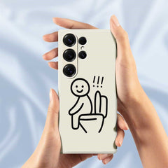 For Samsung Galaxy S25 Ultra Case Stickman Toilet Pattern Printing Straight Edge TPU Phone Back Cover