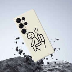 For Samsung Galaxy S25 Ultra Case Stickman Toilet Pattern Printing Straight Edge TPU Phone Back Cover