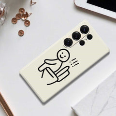 For Samsung Galaxy S25 Ultra Case Stickman Toilet Pattern Printing Straight Edge TPU Phone Back Cover