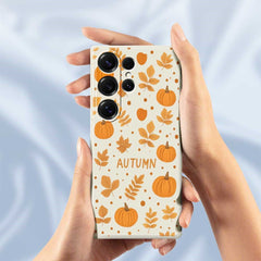 For Samsung Galaxy S25 Ultra Case Autumn Theme Pattern Printing Straight Edge TPU Phone Back Cover
