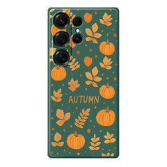 For Samsung Galaxy S25 Ultra Case Autumn Theme Pattern Printing Straight Edge TPU Phone Back Cover