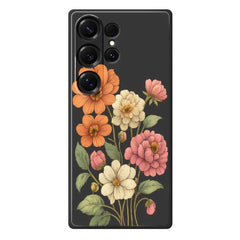 For Samsung Galaxy S25 Ultra Case Beautiful Flowers Pattern Printing Straight Edge TPU Phone Back Cover