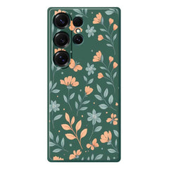Coque arrière en TPU pour Samsung Galaxy S25 Ultra, motif floral jaune, bord droit 