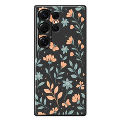 Coque arrière en TPU pour Samsung Galaxy S25 Ultra, motif floral jaune, bord droit 