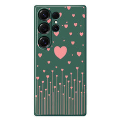 Coque arrière en TPU pour Samsung Galaxy S25 Ultra, motif imprimé Love rose, bords droits 