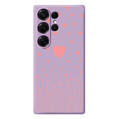Coque arrière en TPU pour Samsung Galaxy S25 Ultra, motif imprimé Love rose, bords droits 