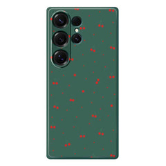 For Samsung Galaxy S25 Ultra Case Red Cherry Pattern Printing Straight Edge TPU Phone Back Cover