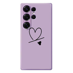 Coque arrière en TPU pour Samsung Galaxy S25 Ultra, motif Love noir, bord droit, impression 