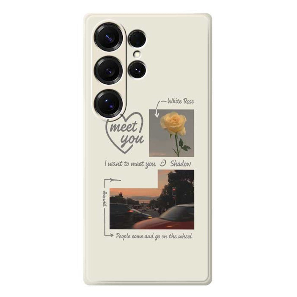 For Samsung Galaxy S25 Ultra Case Meet You Photo Pattern Printing Straight Edge TPU Phone Back Cover