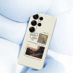 For Samsung Galaxy S25 Ultra Case Meet You Photo Pattern Printing Straight Edge TPU Phone Back Cover