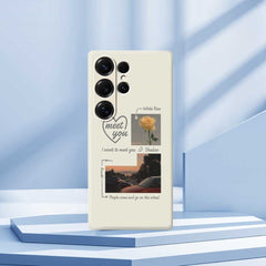 For Samsung Galaxy S25 Ultra Case Meet You Photo Pattern Printing Straight Edge TPU Phone Back Cover