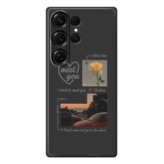 For Samsung Galaxy S25 Ultra Case Meet You Photo Pattern Printing Straight Edge TPU Phone Back Cover
