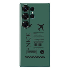 For Samsung Galaxy S25 Ultra Case Boarding Ticket Pattern Printing Straight Edge TPU Phone Back Cover