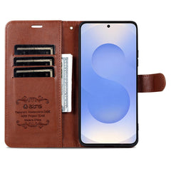 Coque AZNS pour Samsung Galaxy S25 FE, étui portefeuille anti-rayures en cuir PU avec support 