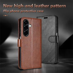 Coque AZNS pour Samsung Galaxy S25 FE, étui portefeuille anti-rayures en cuir PU avec support 